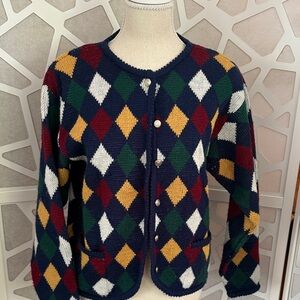 Vintage Tally Ho Multicolor Knit Sweater